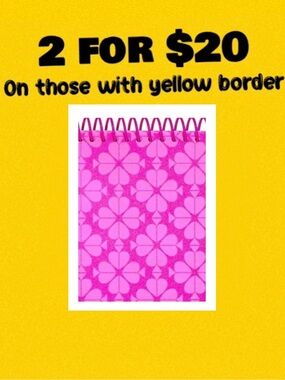 🇺🇸 KATE SPADE Pink Large College Ruled Top Spiral Notebook NWT